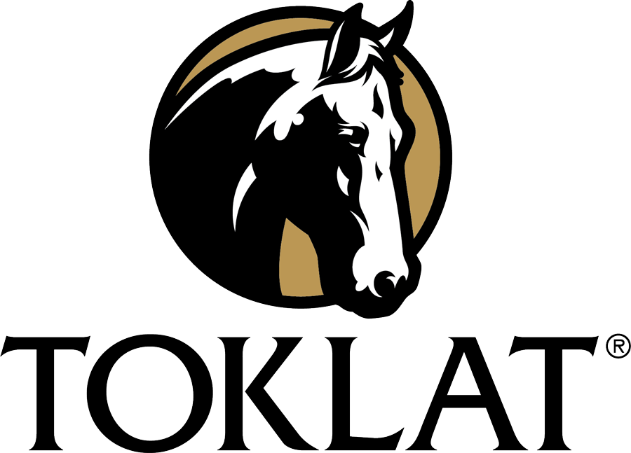 Toklat logo with stylized horse head inside a circular emblem above the brand name.