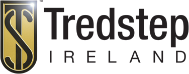Tredstep Ireland logo featuring a gold and black shield with stylized “T” emblem.